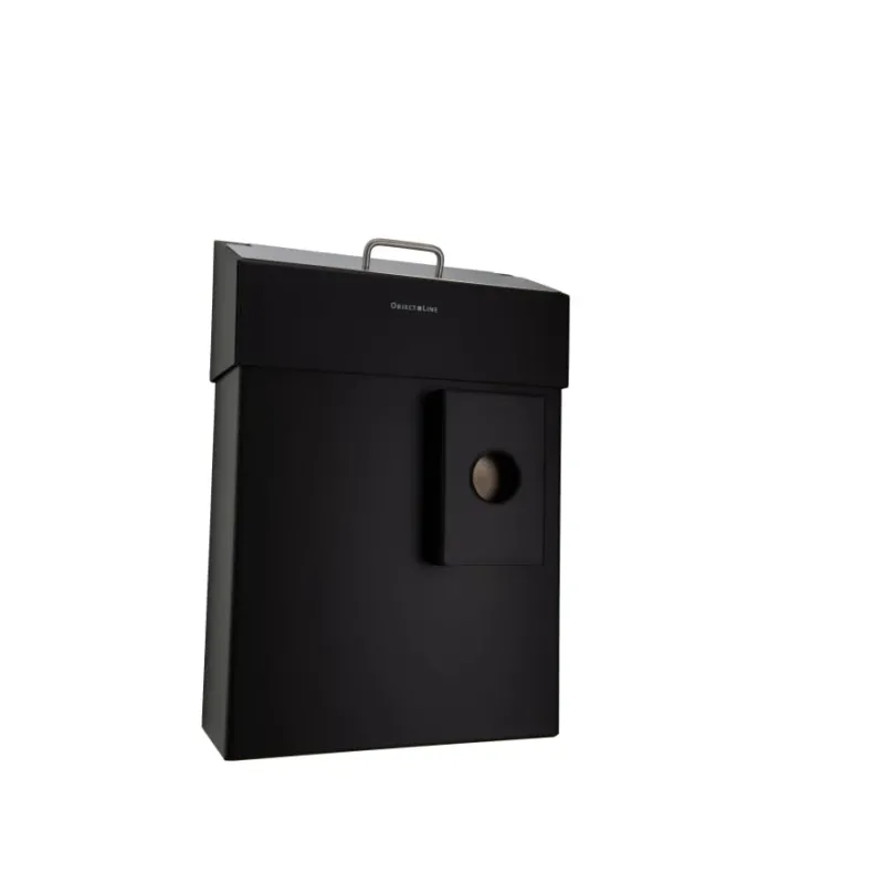 CWS ObjectLine Hygienebehälter mit Beutelspender, ca. 10 Liter Schwarz