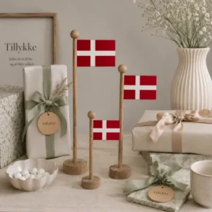 Flag Dannebrog wood - Mehrere Größen