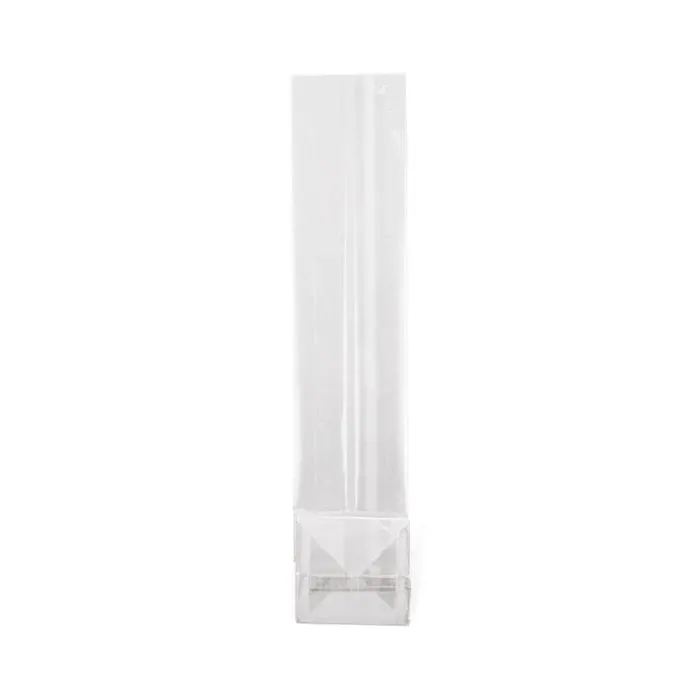 Block Bottom Bags Clear 4.4x4.4x21.6cm with paper insert