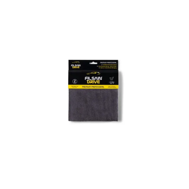 Filsain Drive Mikrofasertuch Premium Professional, grau, 2-teilig