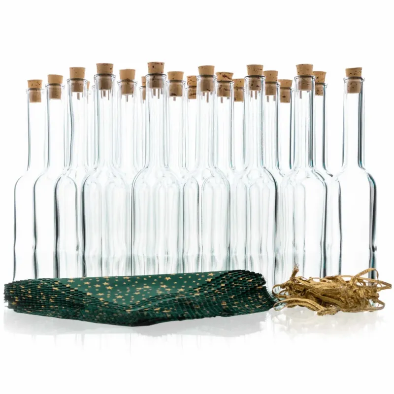 Flaschen-Adventskalender 24er x Opera-Flasche 100 ml mit Deko-Zubehör