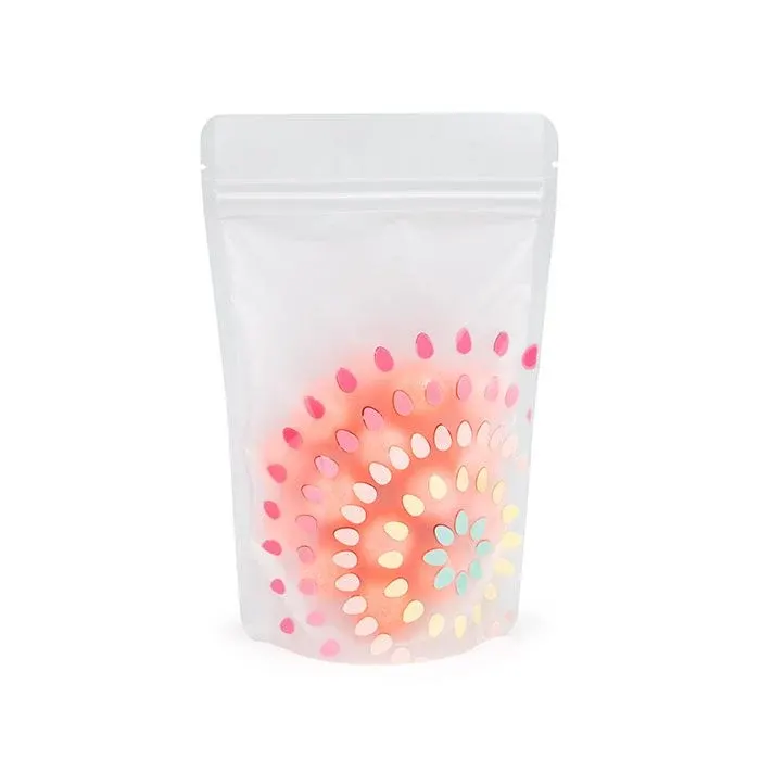 Stand Up Zipper Pouch Pastel Frosted Bloom 13x7.9x20.6 cm