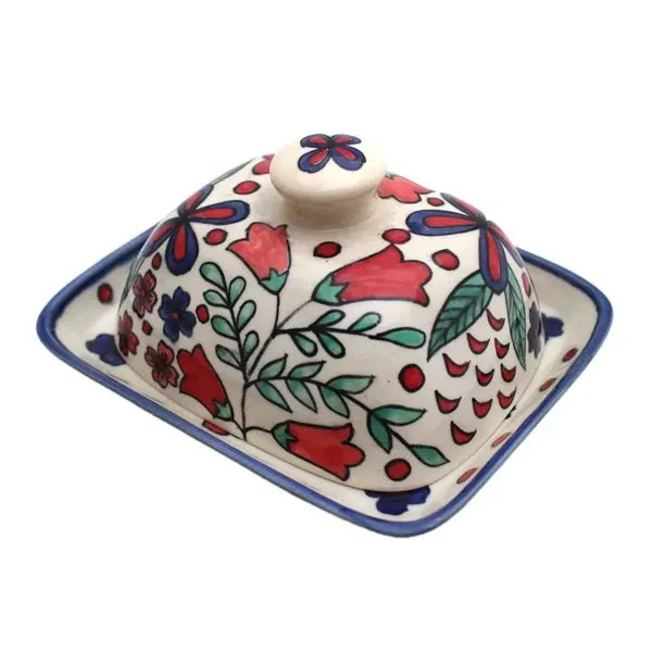 Butterdose Blumenwiese Blau B-WARE
