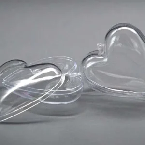 Plastic Transparent Heart 8cm