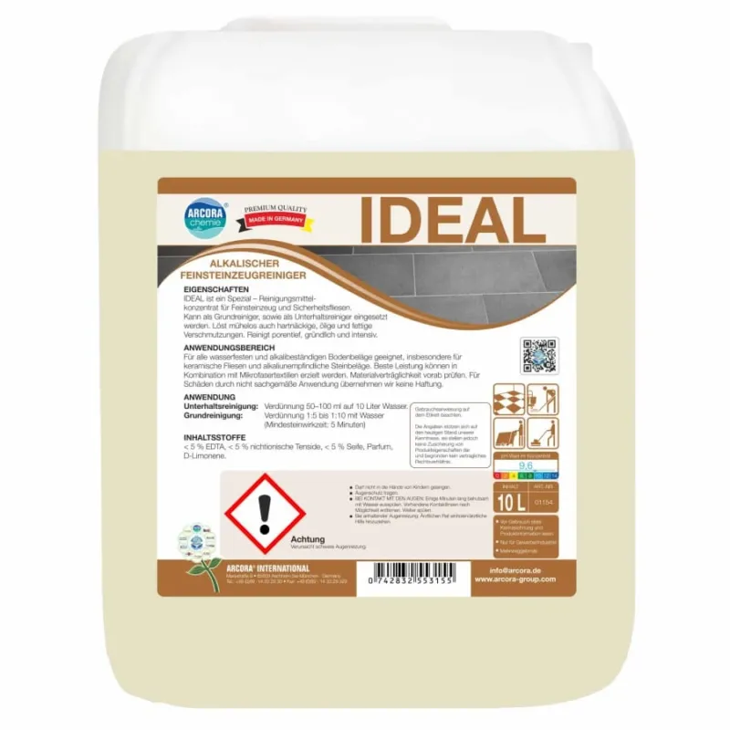 IDEAL alkalischer Feinsteinzeugreiniger-Konzentrat 10 Liter Kanister