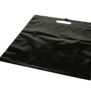 Plastic Carrier Bags Black 22.9x8.2x18.4cm 75 micron with Grip Seal