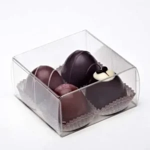 Plastic Gift Boxes 9.2x2.5x9cm Crystal Clear