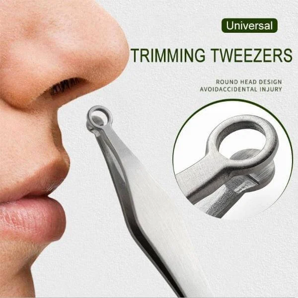 Nose Hair Round Tip Trimming Tweezers - Image 0