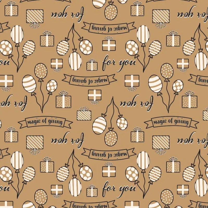 Brown kraft wrapping paper on a roll Gifts 50cm wide (1 pc.)