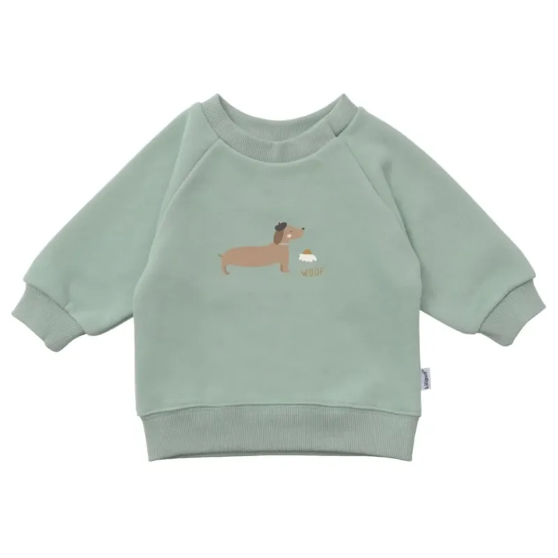 Kinder Sweatshirt mit Print 'Dackel' grün