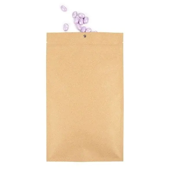 Kraft Hanging Barrier Bags 17.8 x 30.5 cm w/Tear Notches