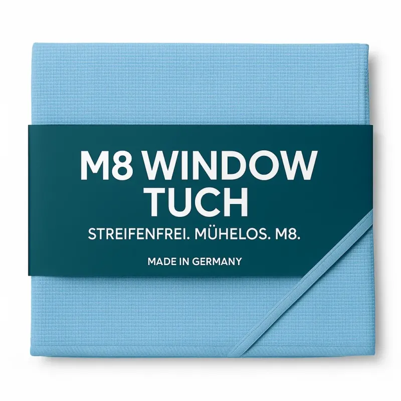 M8 Fenster-Mikrofasertuch Window – Glänzende Ergebnisse ohne Streifen!