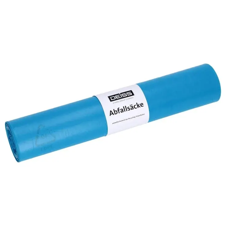DEISS BLAUER ENGEL Müllsack 120 Liter blau, Typ 100 1 Karton = 10 Rollen á 20 Stück