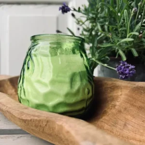 Myggelys Citronella i farvet glas - Grøn - VIAMAJA.DK