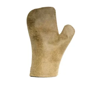 rechter hellgrauer rustic leder Topfhandschuh