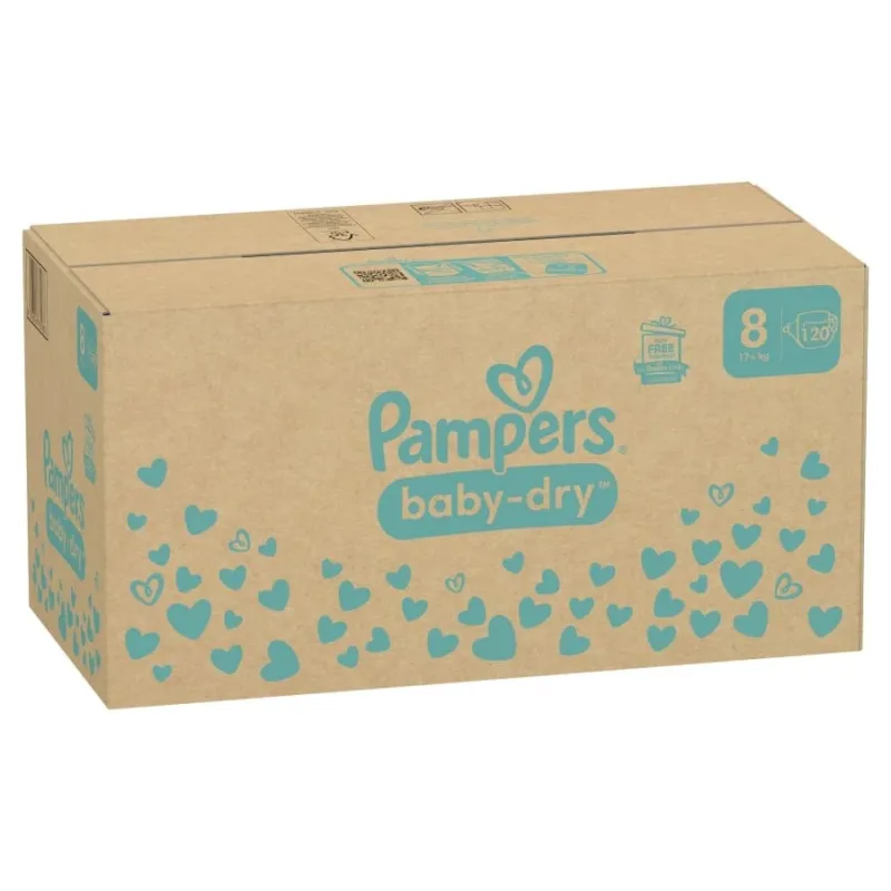 Pampers Baby Dry 8 Extra Large Windeln, 17+ kg