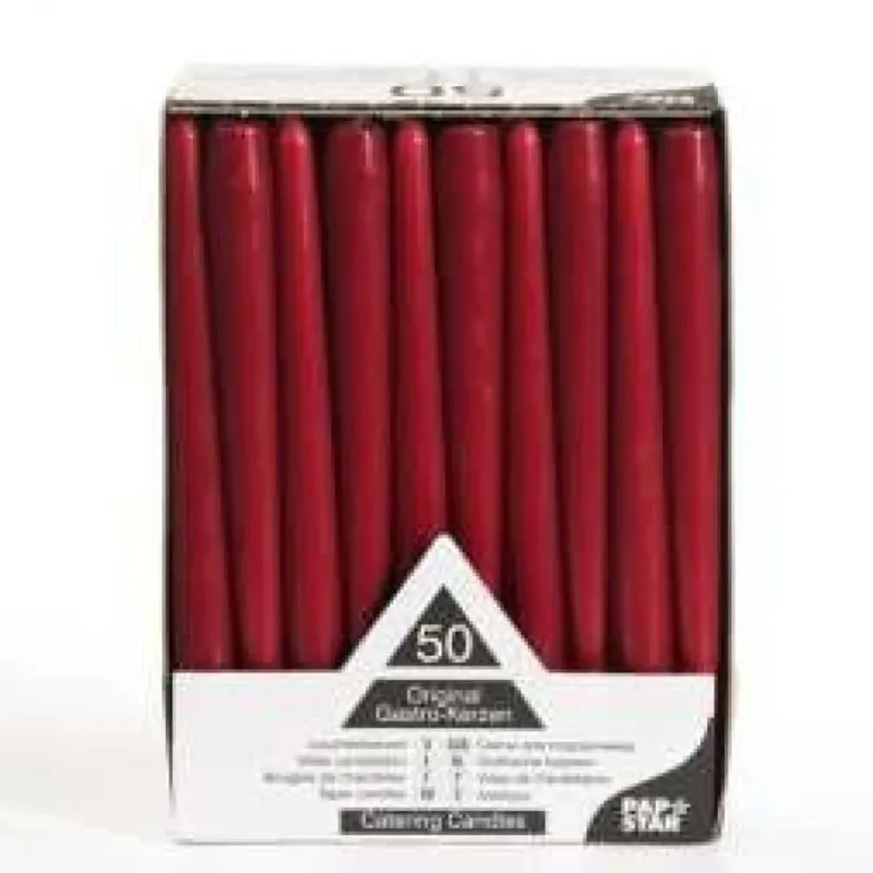 Papstar Leuchterkerzen bordeaux