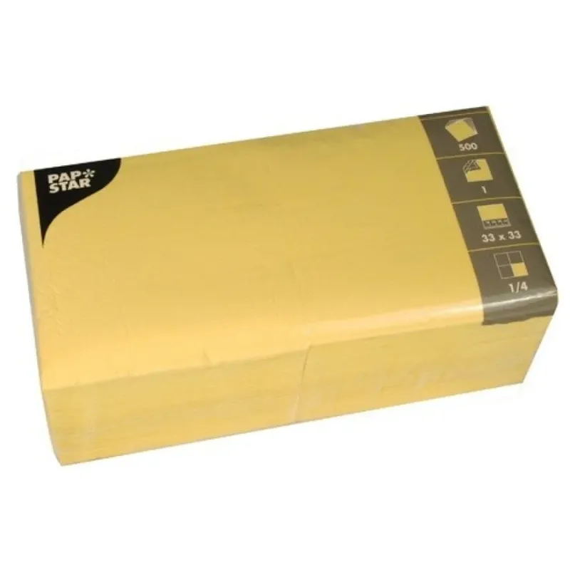 Papstar Servietten, 33 x 33 cm, 1-lagig, 1/4 Falz