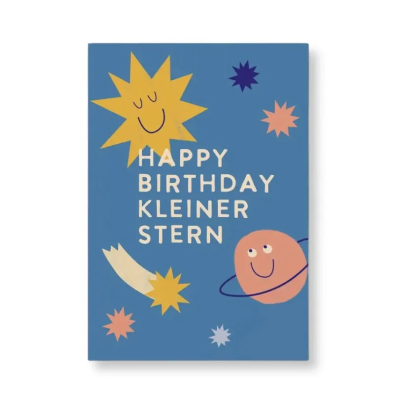 Postkarte 'Happy Birthday Kleiner Stern'
