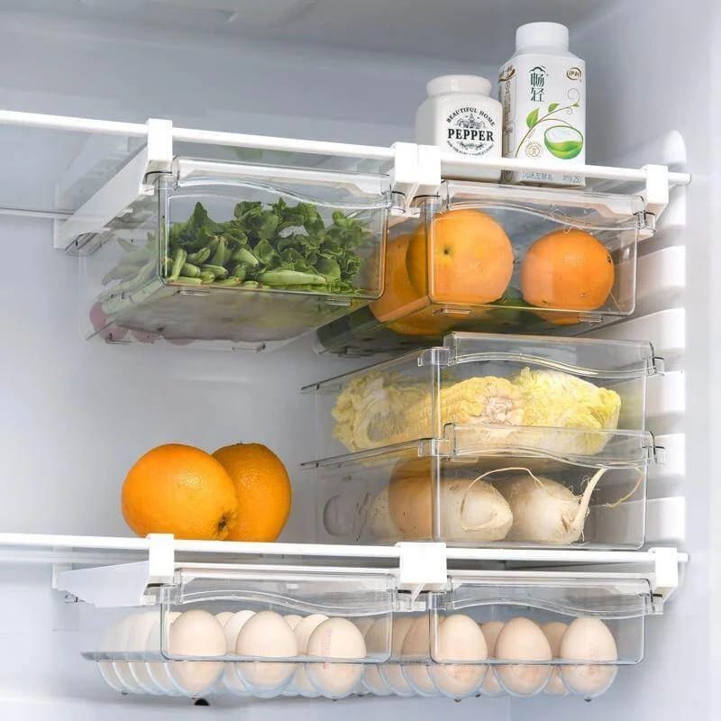 Fridge Organizer Under Shelf Drawer Box - Image 0