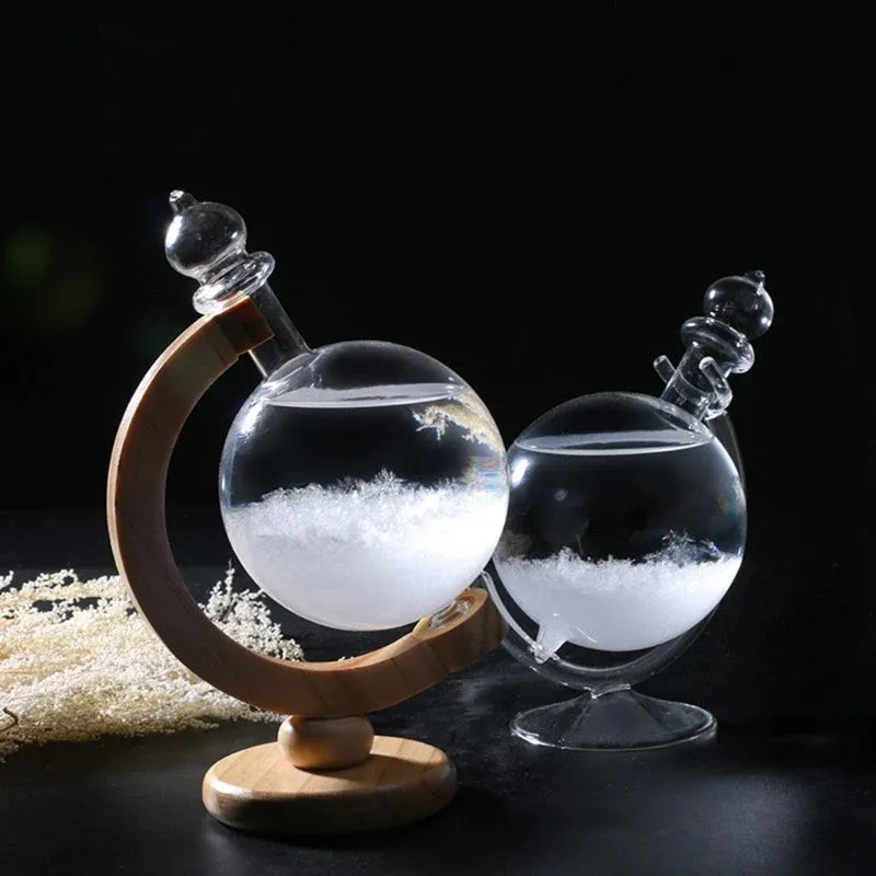 Wooden Weather Forecast Crystal Glass - Image 0
