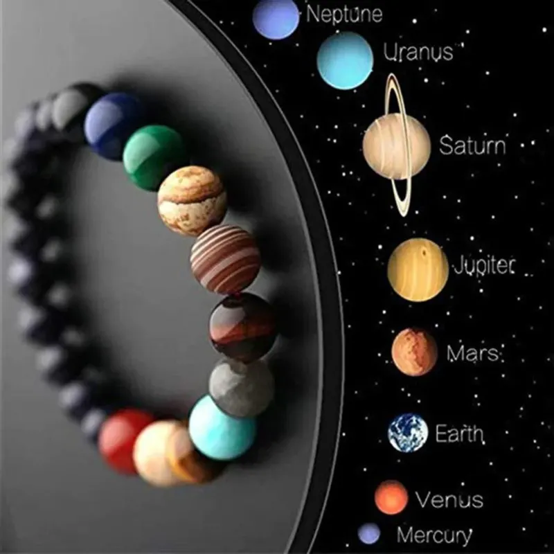 Solar System Natural Stone Charming Bracelet - Image 0