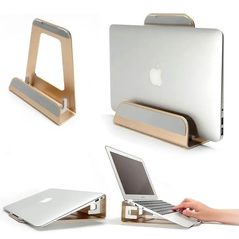 2 In 1 Function Vertical Bracket Base/ Ergonomic Laptop Stand for Macbook - Image 0