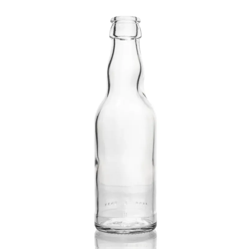 50-er Set Kropfhals-Flaschen Weiß 200 ml Kronkork-Mündung