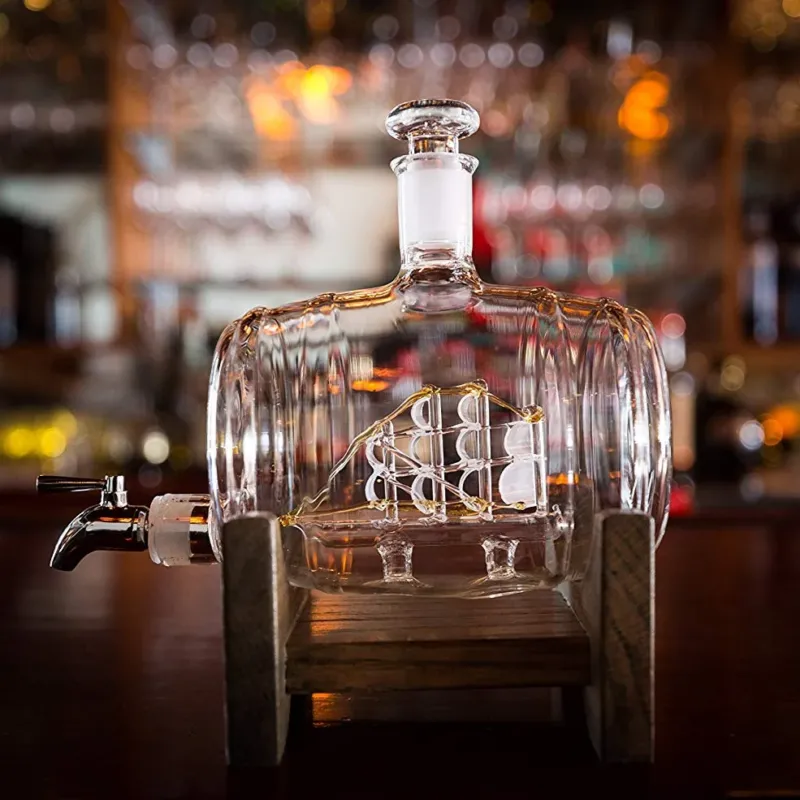 Creative Barrel Ship Whiskey Decanter - Image 0