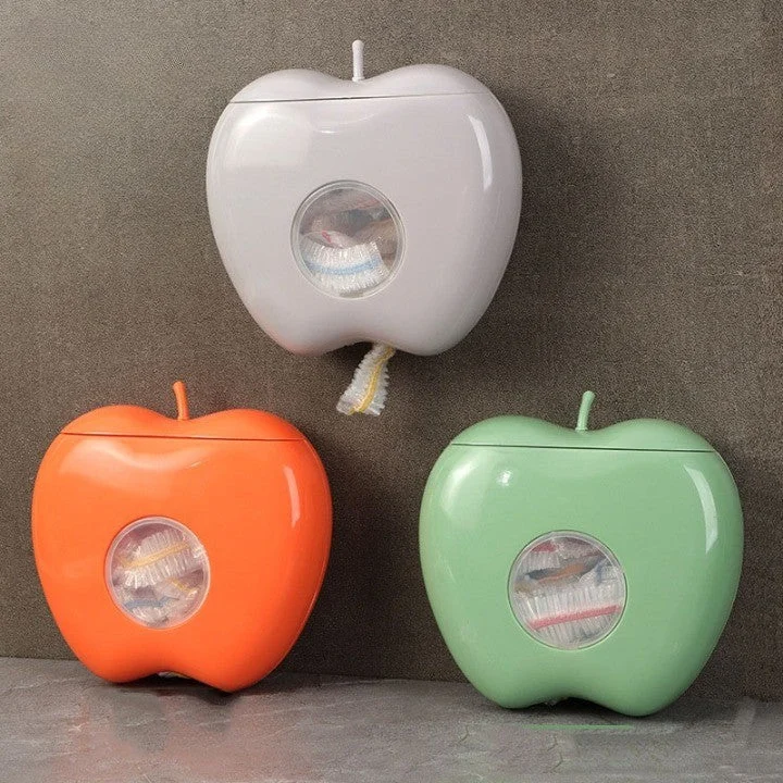 Apple Shaped Wall Mounted Disposable Plastic Wrap Container - Image 0