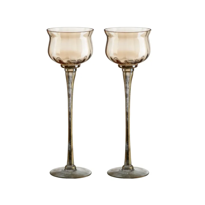 Kerzenhalter Windlicht Golden Dust 2er Set 40cm