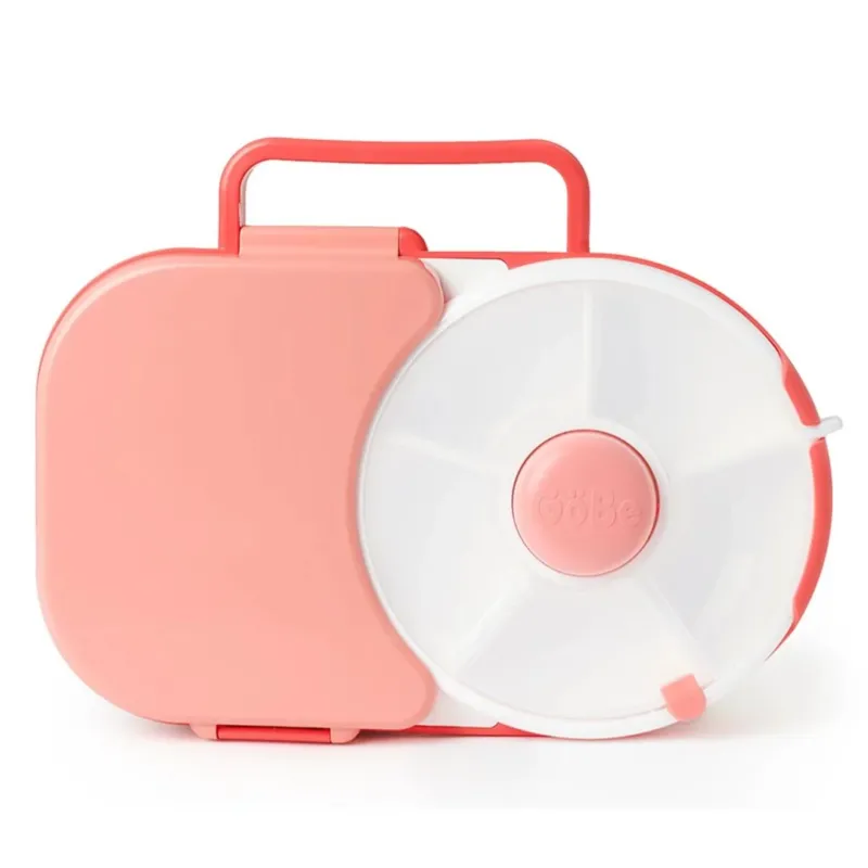 GoBe 2in1 Lunchbox & Snack Spinner mit Sticker rosa