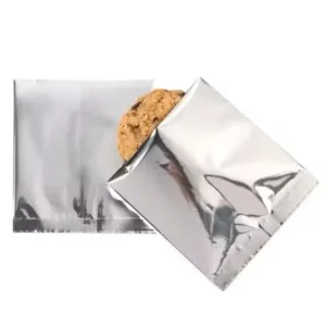 Plastic Bags Silver 10.2x10.2cm Metallised and Sealable