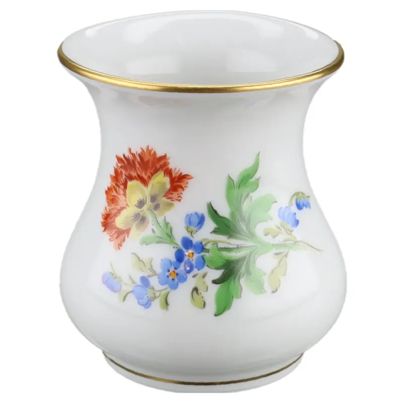 Vase mini Blüte Gelb Rot II. Wahl Meissen Einzelstücke
