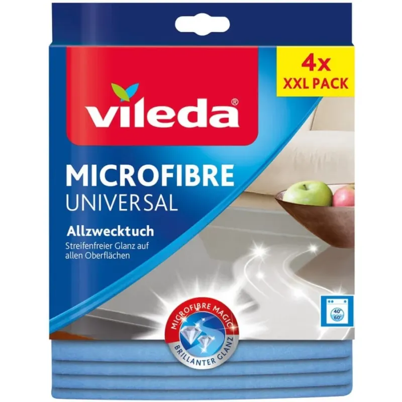 Vileda Geruchsstop Microfaser Allzwecktuch Packung (4 Tücher)