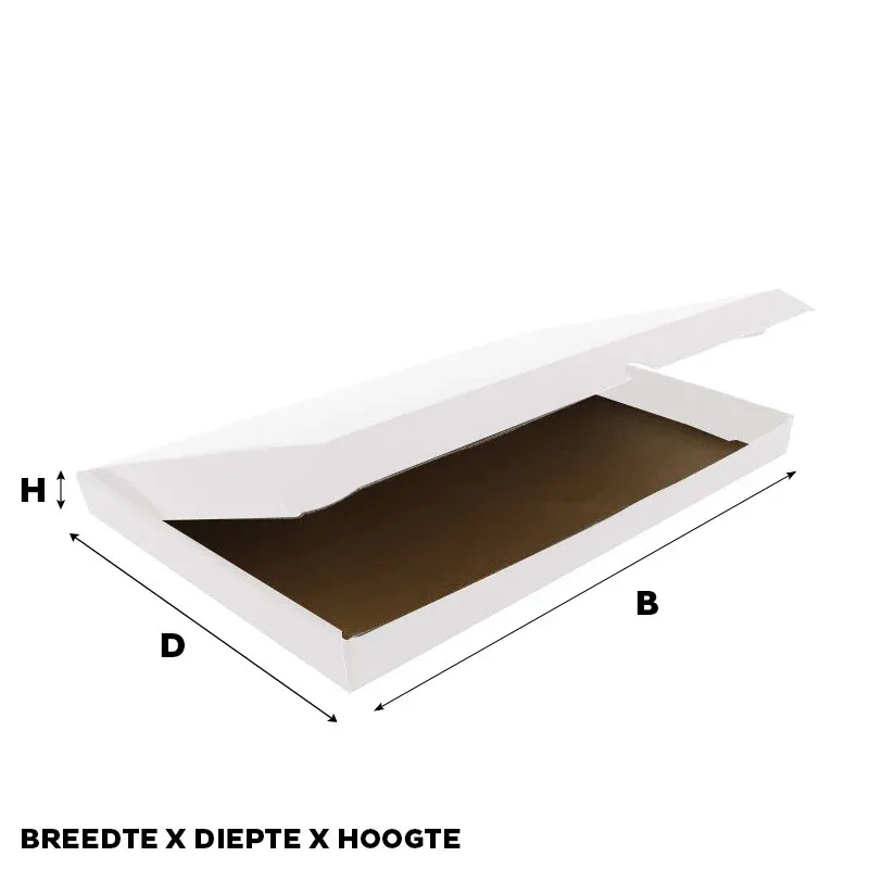 Shipping cartons 38x25x2,9cm White (100 pcs)