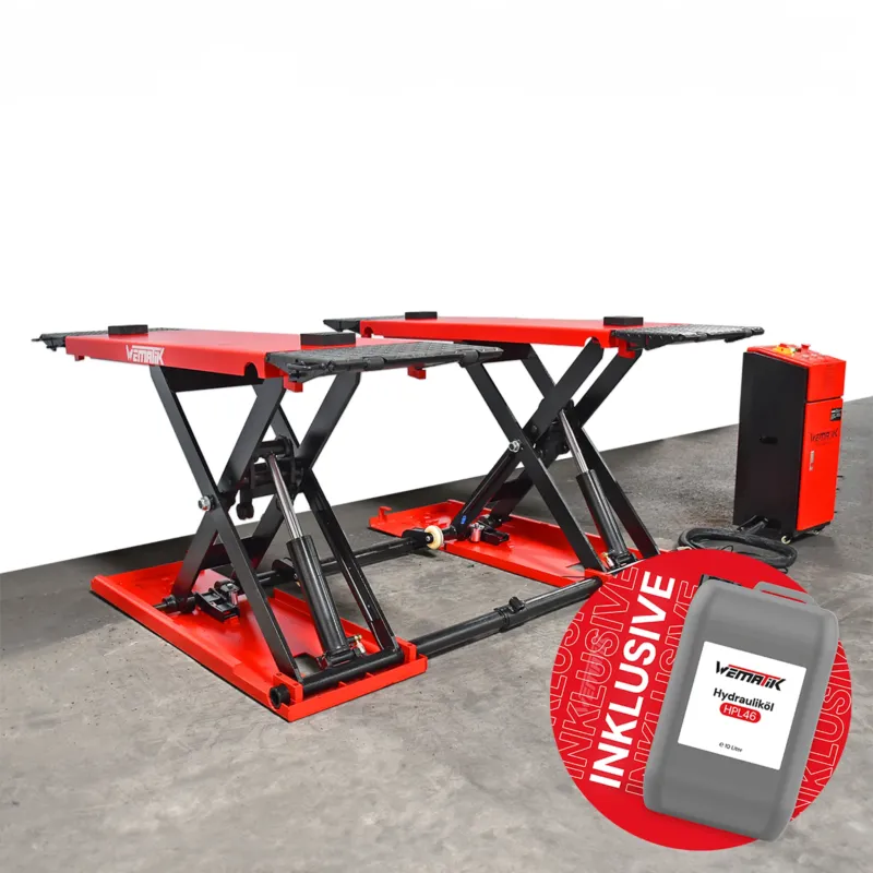Scherenhebebühne "Miami Plus" Basic 3,5T (bis 3500kg) +5 Liter Hydrauliköl