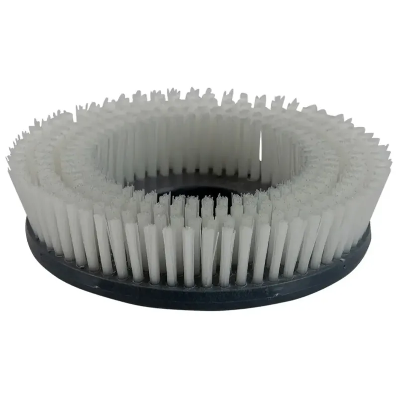 Weißes bristle reinigungsbürste mit schwarzer runder basis wetrok scheuerbürste supernylon 22cm