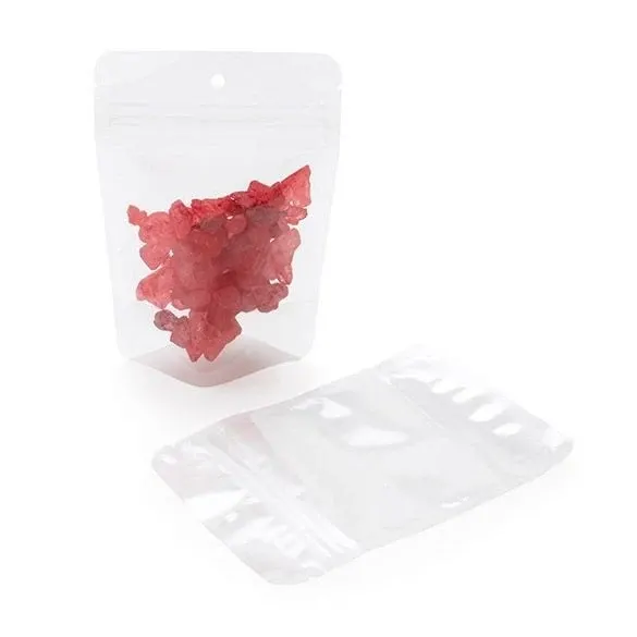 Stand Up Pouches Transparent 10.2x6x15.2cm laminated | 57 grams with hang hole